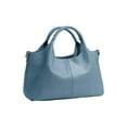 thumbnail image 1 of LUXUR Ladies Leather Top Handle Handbag Women Classic Satchel Crossbody Bags Purse Daily Portable Detachable Tote Sky Blue, 1 of 7