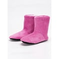 thumbnail image 1 of LUXUR Womens Fleece Faux Fur Lined Slipper Boots Thermal Girls Non Slip Slippers Booties, 1 of 6