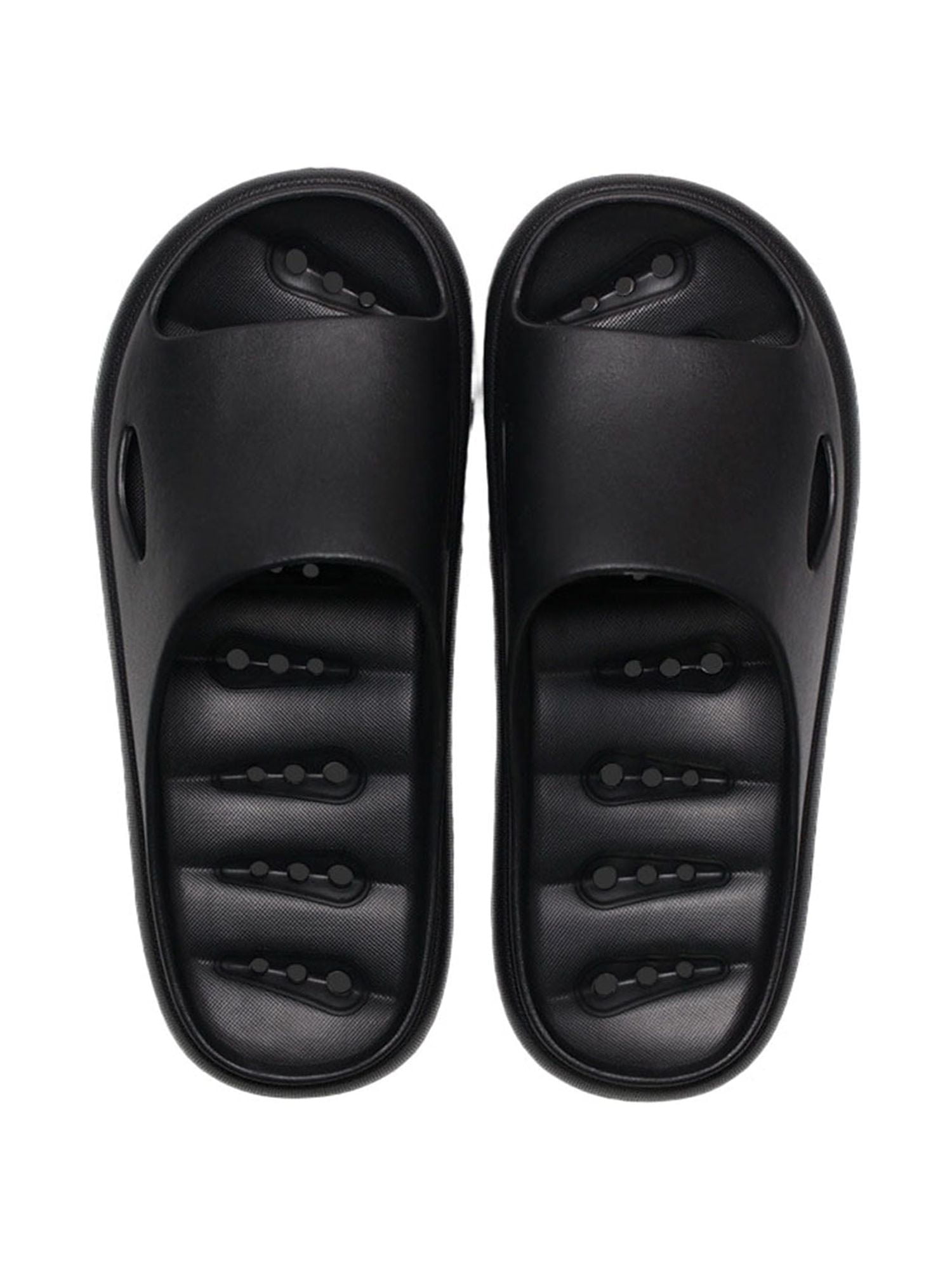 LUXUR Men's Slip On Sport Slide Sandals Flip Flop Shower Shoes Slippers ...
