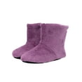thumbnail image 1 of LUXUR Unisex Slipper Boots Faux Fur Lined Winter Warm Thermal Ankle Bootie Shoes, 1 of 6