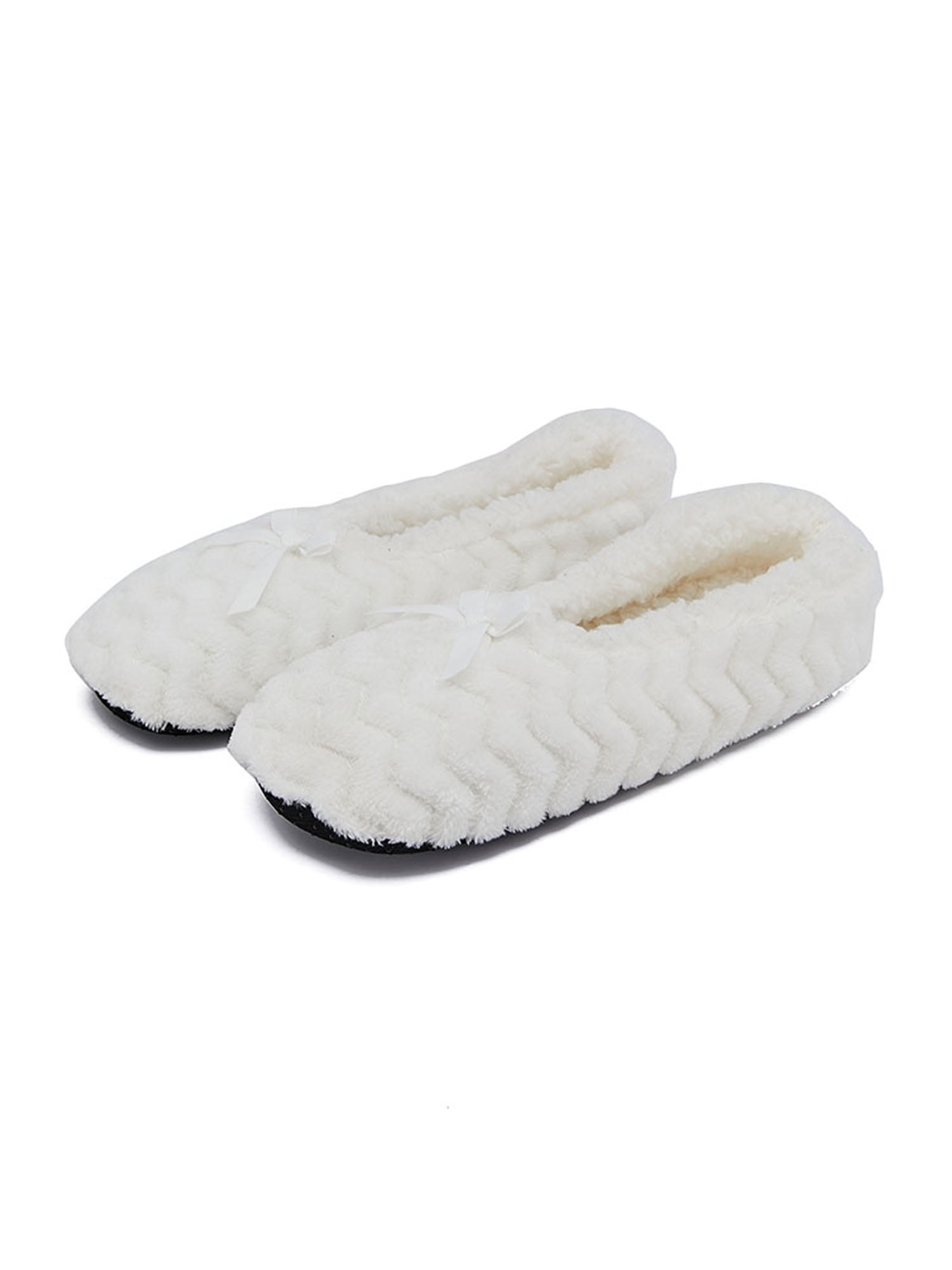 LUXUR Womens Fluffy Sock Shoes Fuzzy Slippers Warm Winter Sock Slippers