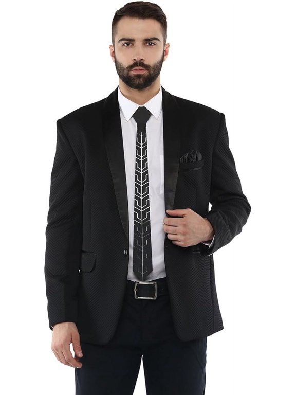 Matte Black Mode Tech Tie
