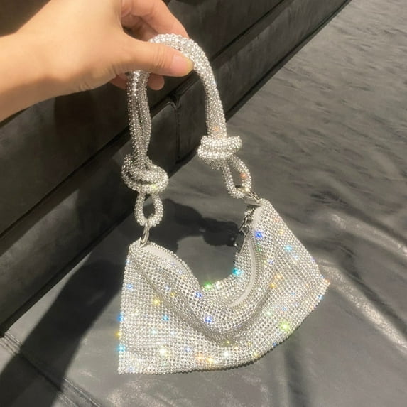 LUXURY HOBO SHOULDER SHINING RHINESTONES EVENING CRYSTAL PURSES