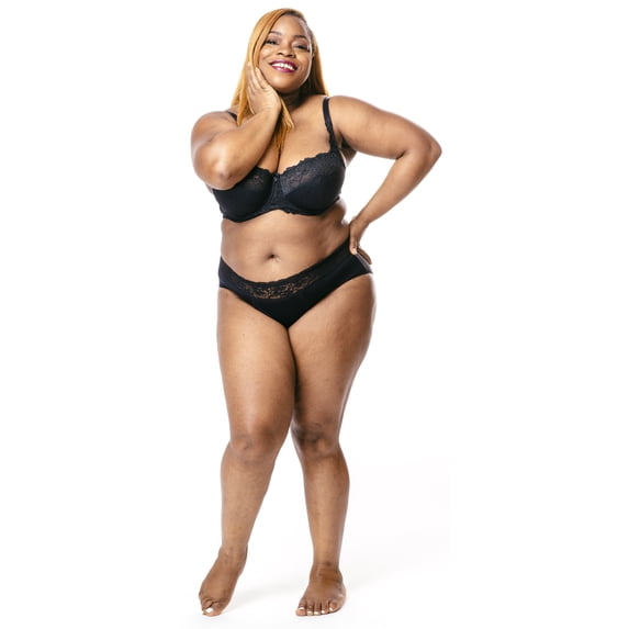 LUXURY & LAYLA Leak Proof Period Panties & Incontinence Underwear - Absorbent, Breathable, Moisture Wicking - Absorbs 3 Tampons Worth - Hipphugger Black