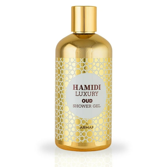 LUXURY OUD SHOWER GEL 500ML (16.9 OZ) By Hamidi | Ultra Moisturizing & Skin-Nourishing | For Men & Women.