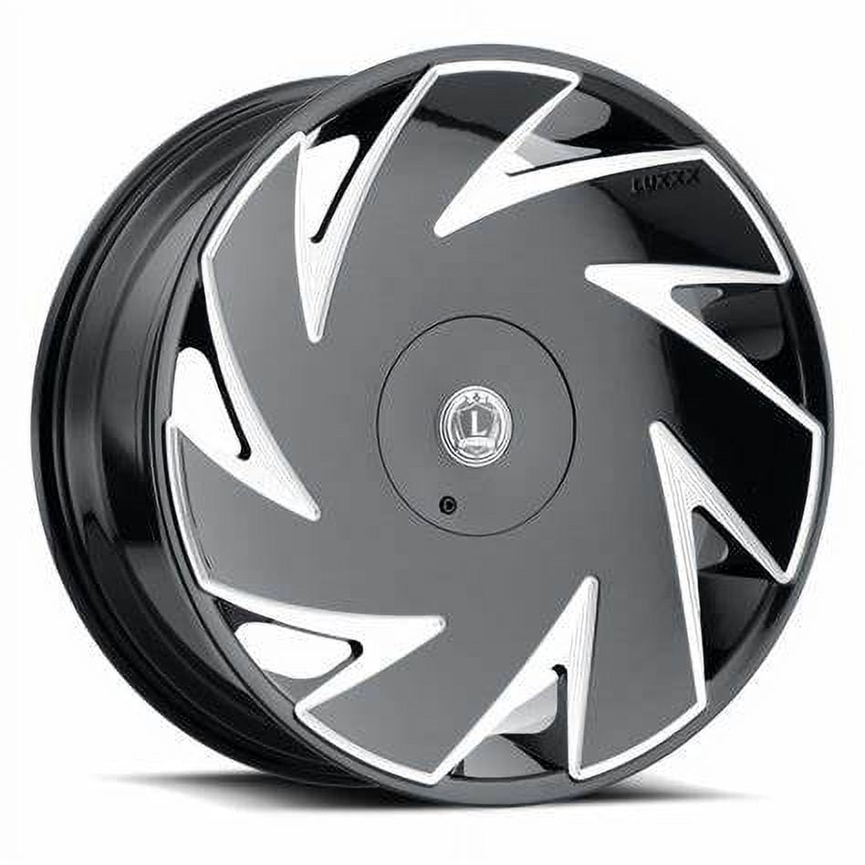 LUXXX ALLOYS 21 20X8.5 5X114.3/5X120 31ET 73.1CB GLOSS BLACK MILLED WHEEL