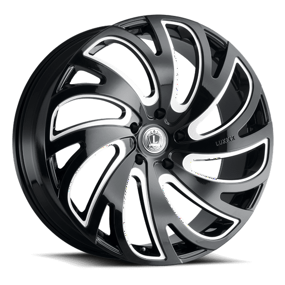 LUXXX ALLOYS 23 22X9.5 5X120 18ET 78.1CB GLOSS BLACK MILLED WHEEL