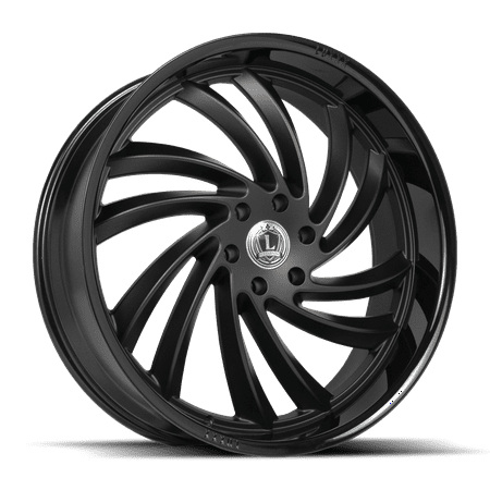 LUXXX ALLOYS 26 24X10 6X139.7 33ET 78.1CB GLOSS BLACK LIP MATTE BLACK FACE WHEEL