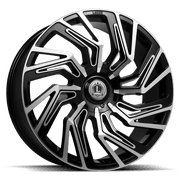 LU ALLOYS 28 20X8.5 5X114.3/5X120 30ET 73.1CB GLOSS BLACK MACHINED FACE WHEEL