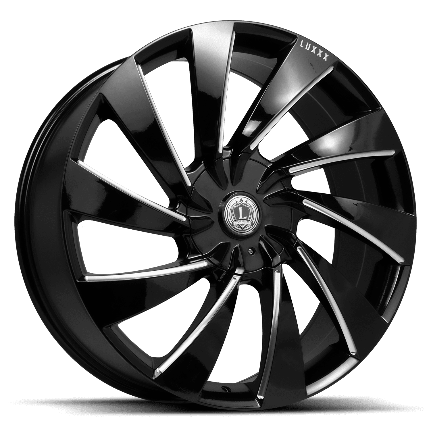 LUXXX ALLOYS 30 22X9.5 6X135/6X139.7 30ET 78.1CB Gloss Black Milled Wheel