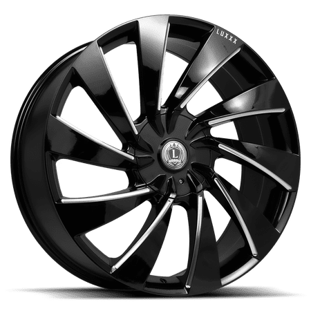 LUXXX ALLOYS 30 24X9.5 6X135/6X139.7 30ET 78.1CB Gloss Black Milled Wheel