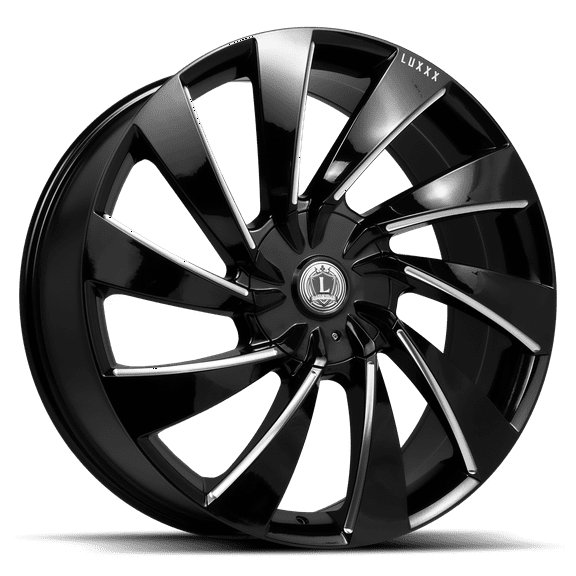 LUXXX ALLOYS 30 26X10 6X135/6X139.7 30ET 73.1CB Gloss Black Milled Wheel