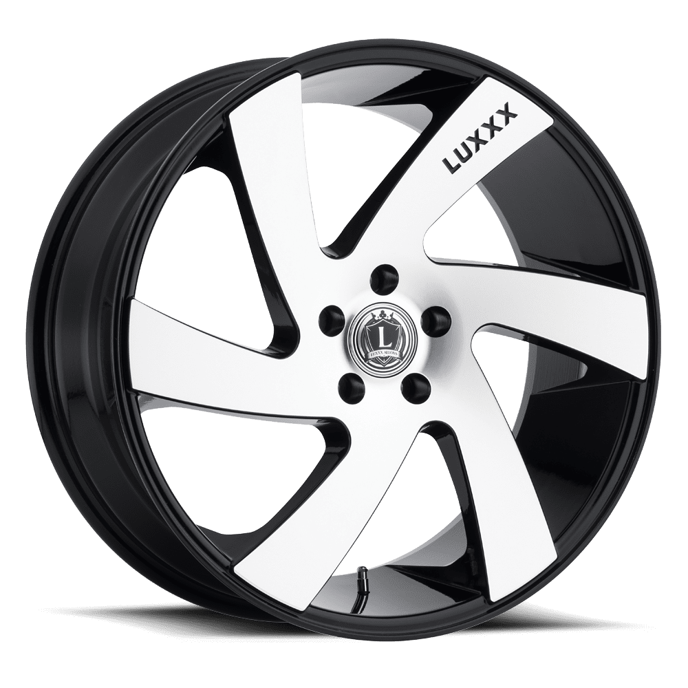 LUXXX Alloys Alloy Rims LUX10 24X10 6X139.7 +30 78.1 Gloss Black Machined Face