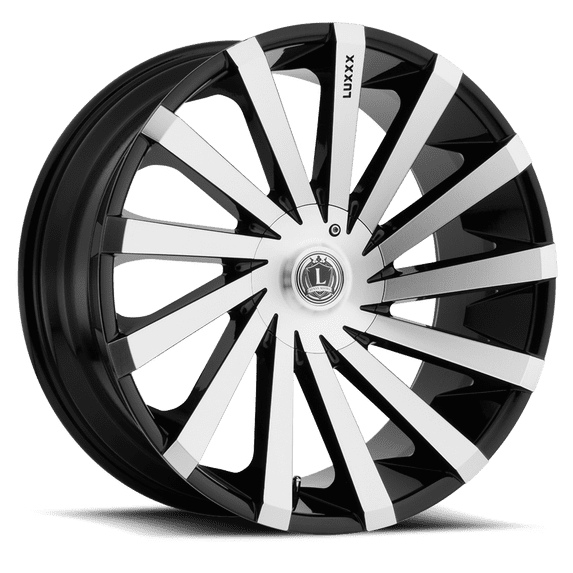 LUXXX Alloys Alloy Rims LUX13 22X8.5 6115/120 +30 74.1 Gloss Black Machined Face