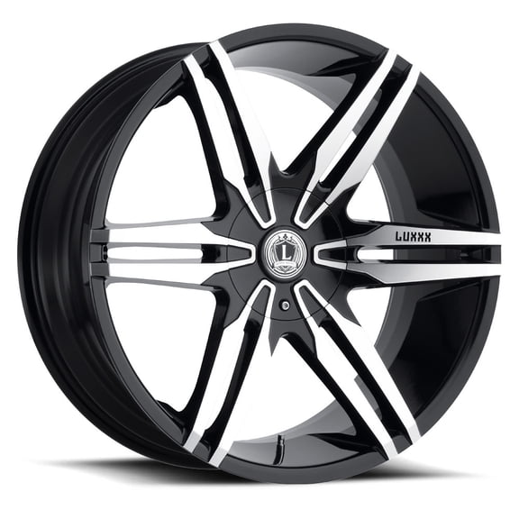 LUXXX Alloys Alloy Rims LUX16 24X9.5 6135/139.7 +30 87.1 Gloss Black Machined Face