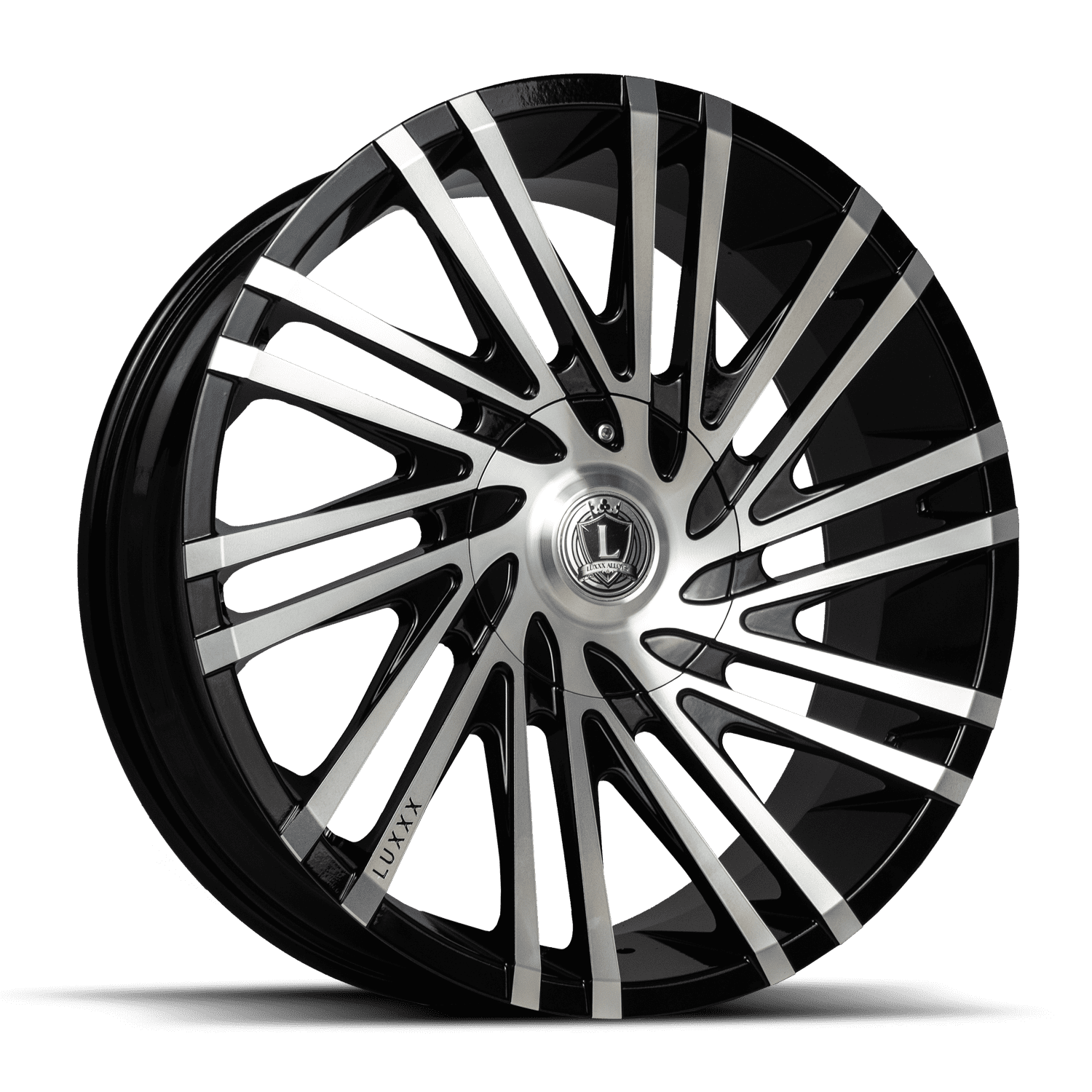 LUXXX Alloys Alloy Rims LUX17V 22X9 5114.3/127 +33 73.1 Gloss Black Machined Face
