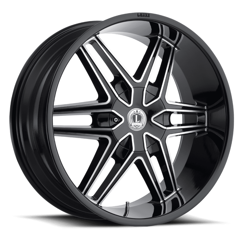 LUXXX Alloys Alloy Rims LUX18 24X9.5 6135/139.7 +30 87.1 Gloss Black Machined Face