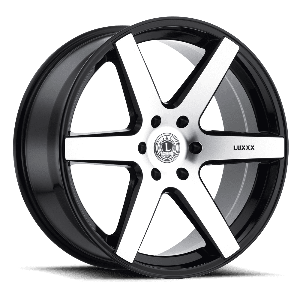 LUXXX Alloys Alloy Rims LUX20 22X9.5 6X139.7 +30 78.1 Gloss Black Machined Face