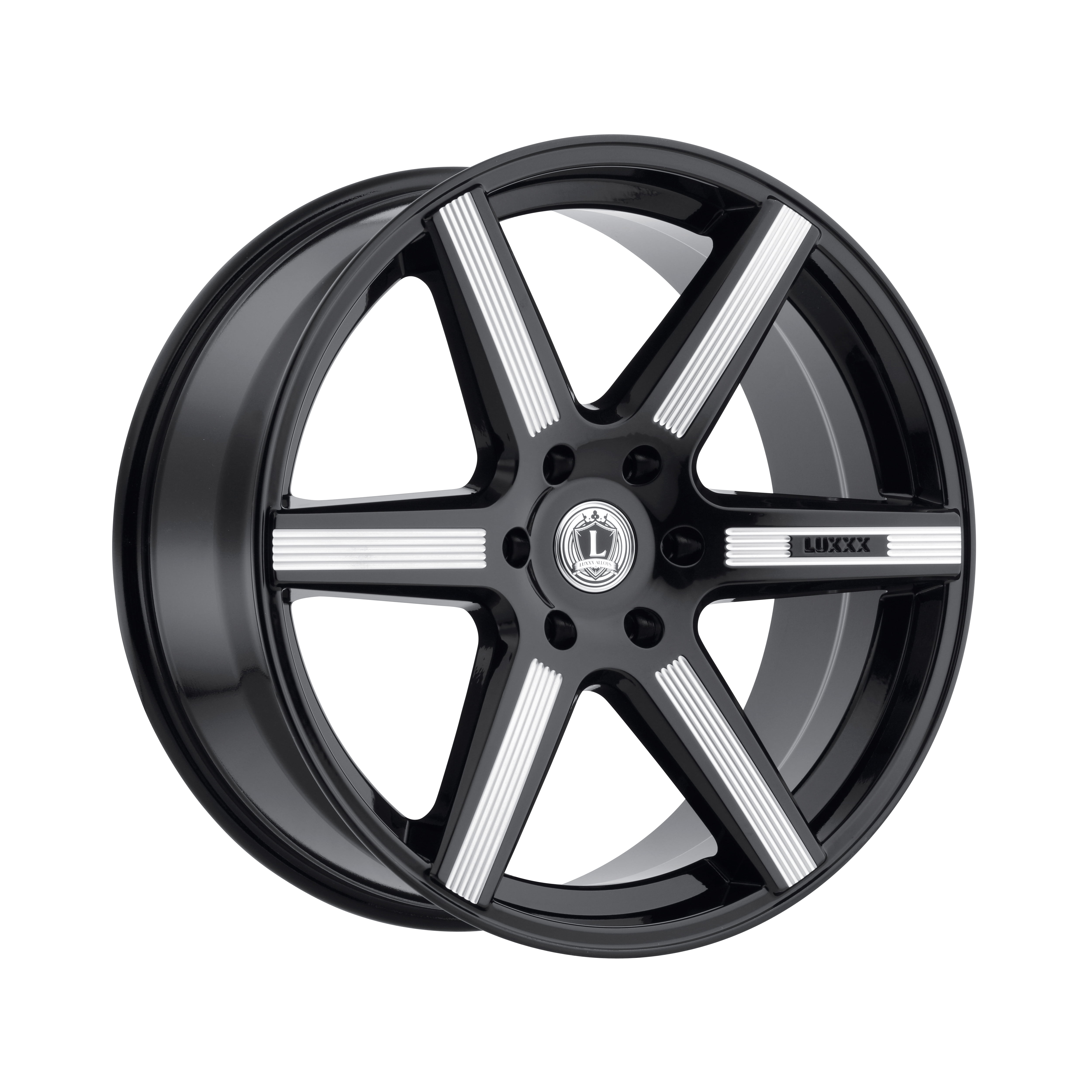 LUXXX Alloys Alloy Rims LUX20 24X9.5 6X139.7 +30 78.1 Gloss Black Milled