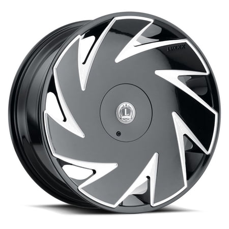 LUXXX Alloys Alloy Rims LUX21 24X9.5 5115/120 +18 74.1 Gloss Black Milled