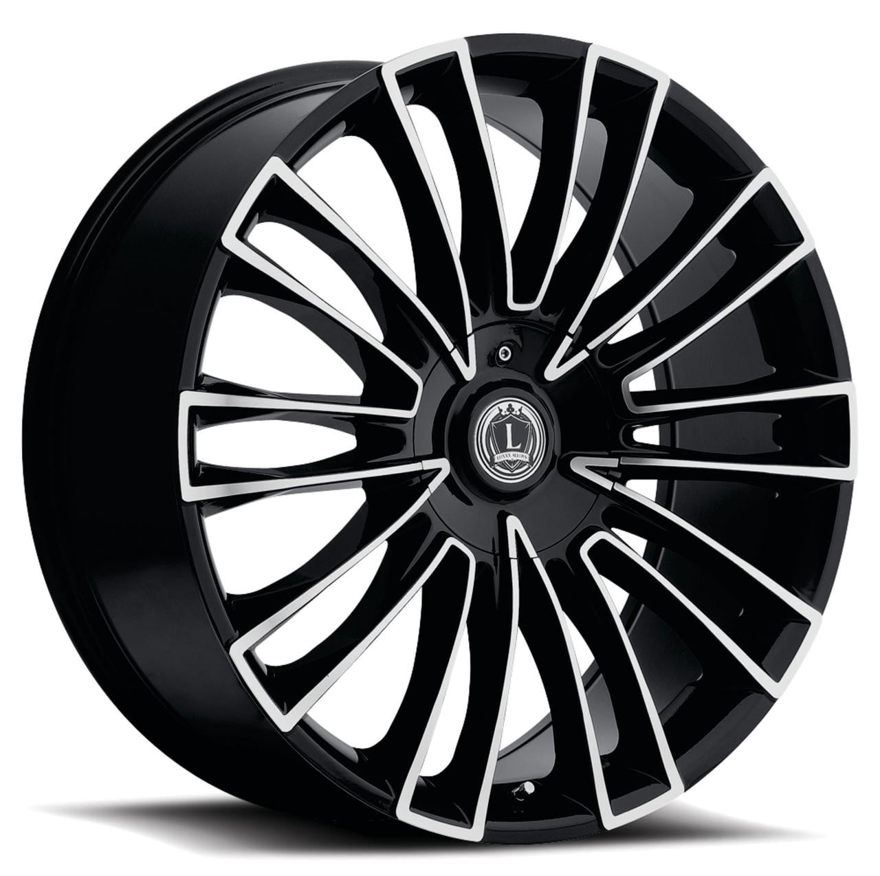 LUXXX Alloys Alloy Rims LUX3 22X8.5 5112/114.3 +35 74.1 Gloss Black Machined Face