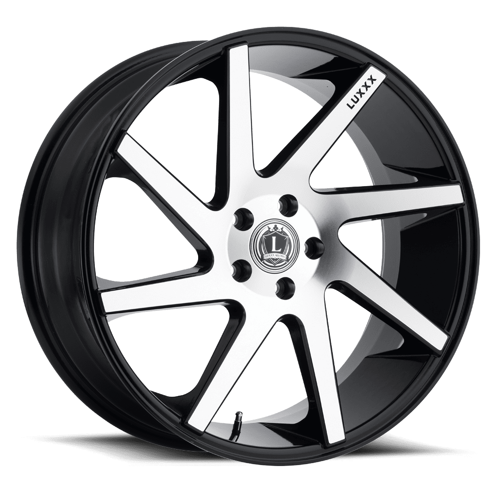 LUXXX Alloys Alloy Rims LUX8 20X8.5 5X120 +38 73.1 Gloss Black Machined Face