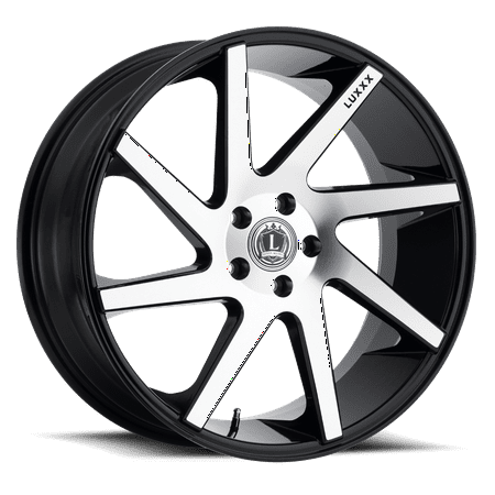 LUXXX Alloys Alloy Rims LUX8 22X8.5 5X114.3 +38 73.1 Gloss Black Machined Face
