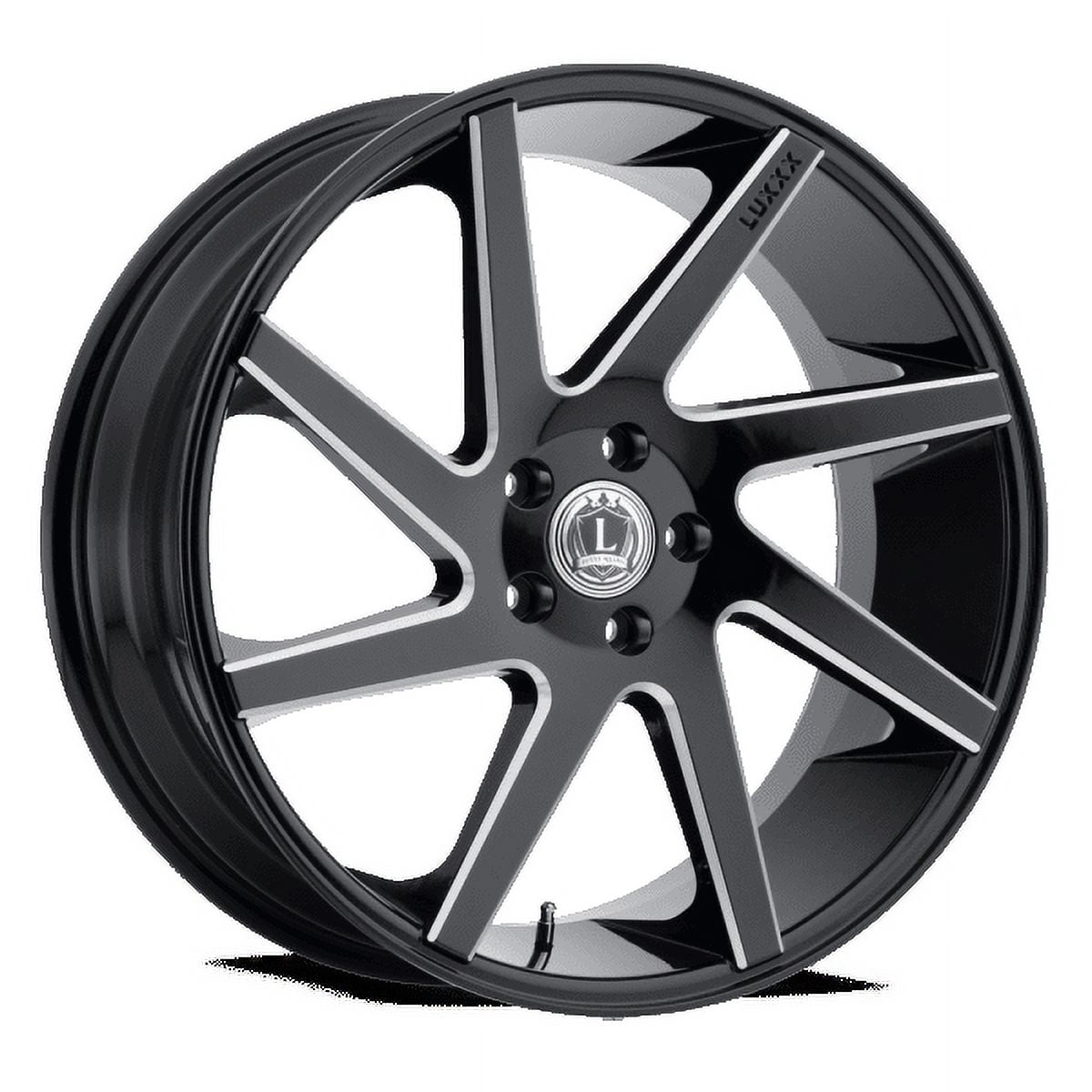 LUXXX Alloys Alloy Rims LUX8 24X10 6X139.7 +30 78.1 Gloss Black Milled