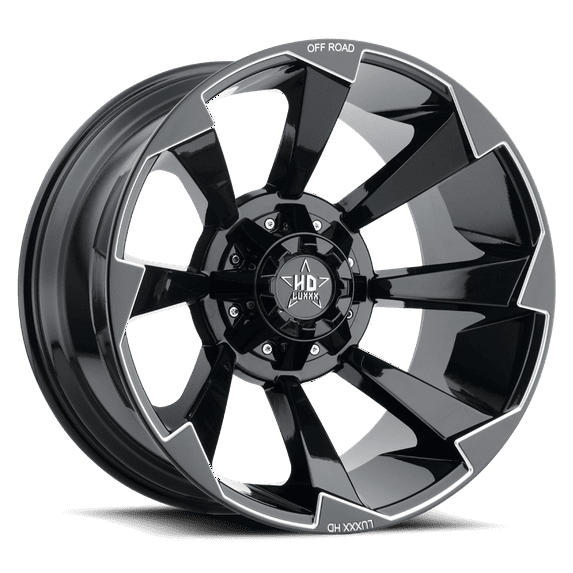 LUXXX HD Alloy Rims LHD16 22X12 8165/170 -44 125 Gloss Black Milled