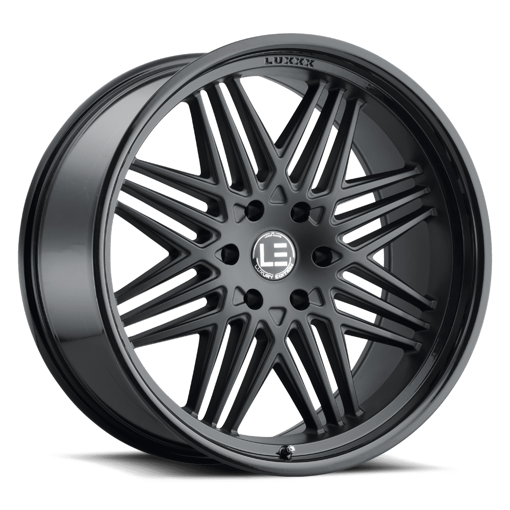 LUXXX LE Alloy Rims LUX LE4 22X10.5 5X120 +20 73.1 Gloss Black Lip Matte Black Face