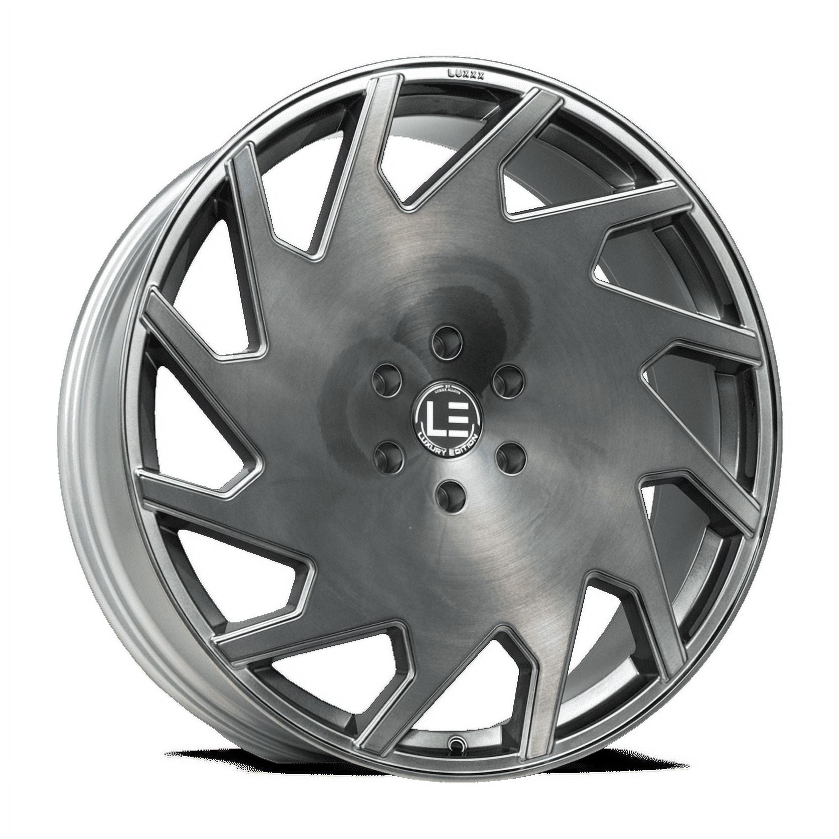 LUXXX LE Alloy Rims LUXLE11 20X8.5 5X120 +25 73.1 Brushed Face Silver Titanium Black Clear Coat