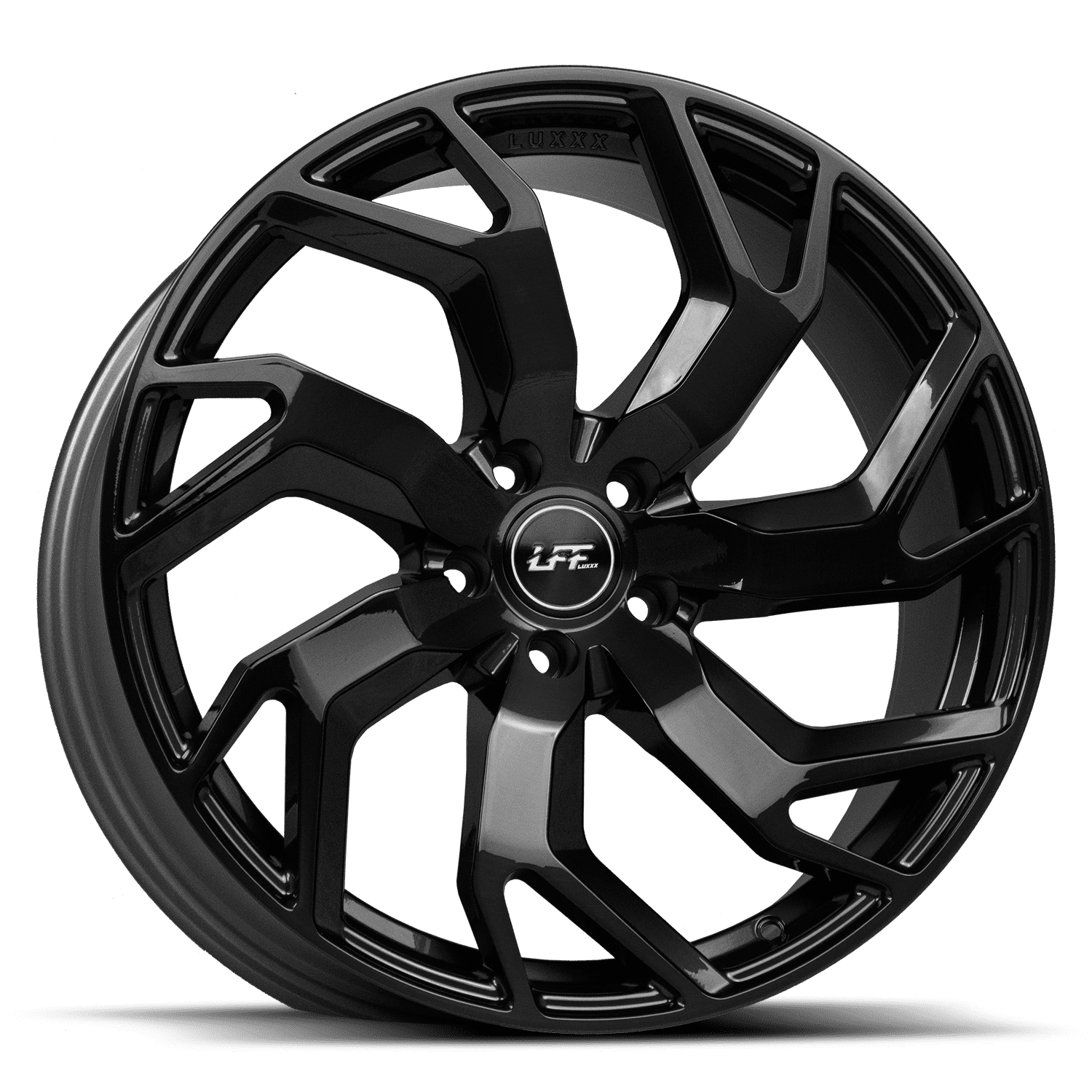 LUXXX LFF 04-ALFA 22X9 5X120 20ET 73.1CB GLOSS BLACK WHEEL