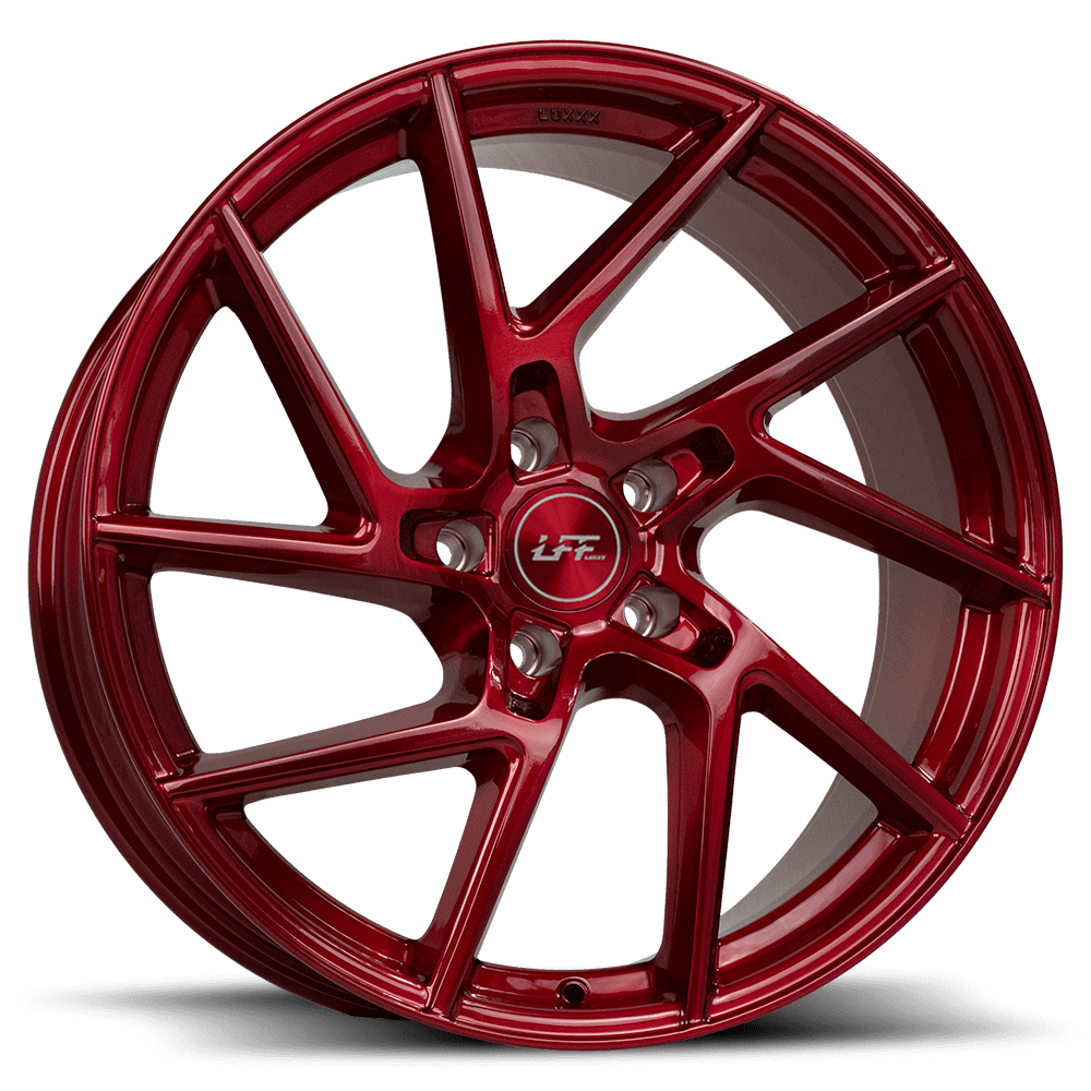 LUXXX LFF Alloy Rims LFF-02 LEON 20X9 5X120 +20 73.1 Full Brushed Roja Red LSDP