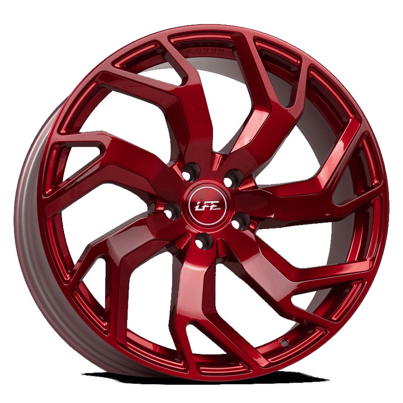 LUXXX LFF Alloy Rims LFF-04 ALFA 20X10.5 5X114.3 +38 73.1 Brushed Face Roja Red