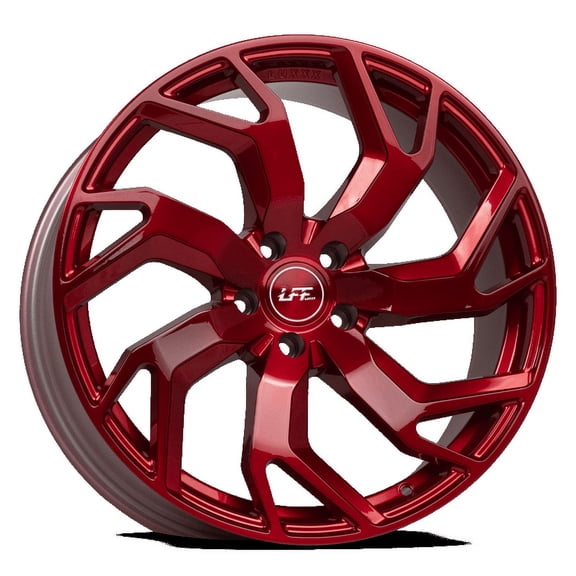 LUXXX LFF Alloy Rims LFF-04 ALFA 20X9 5X112 +33 66.6 Brushed Face Roja Red