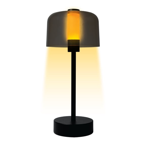 LUZ Nordic Glow USB Rechargeable LED Table Lamp - Touch Control, Dimmable, 3 Light Temperatures, Portable Cordless Desk Lamp