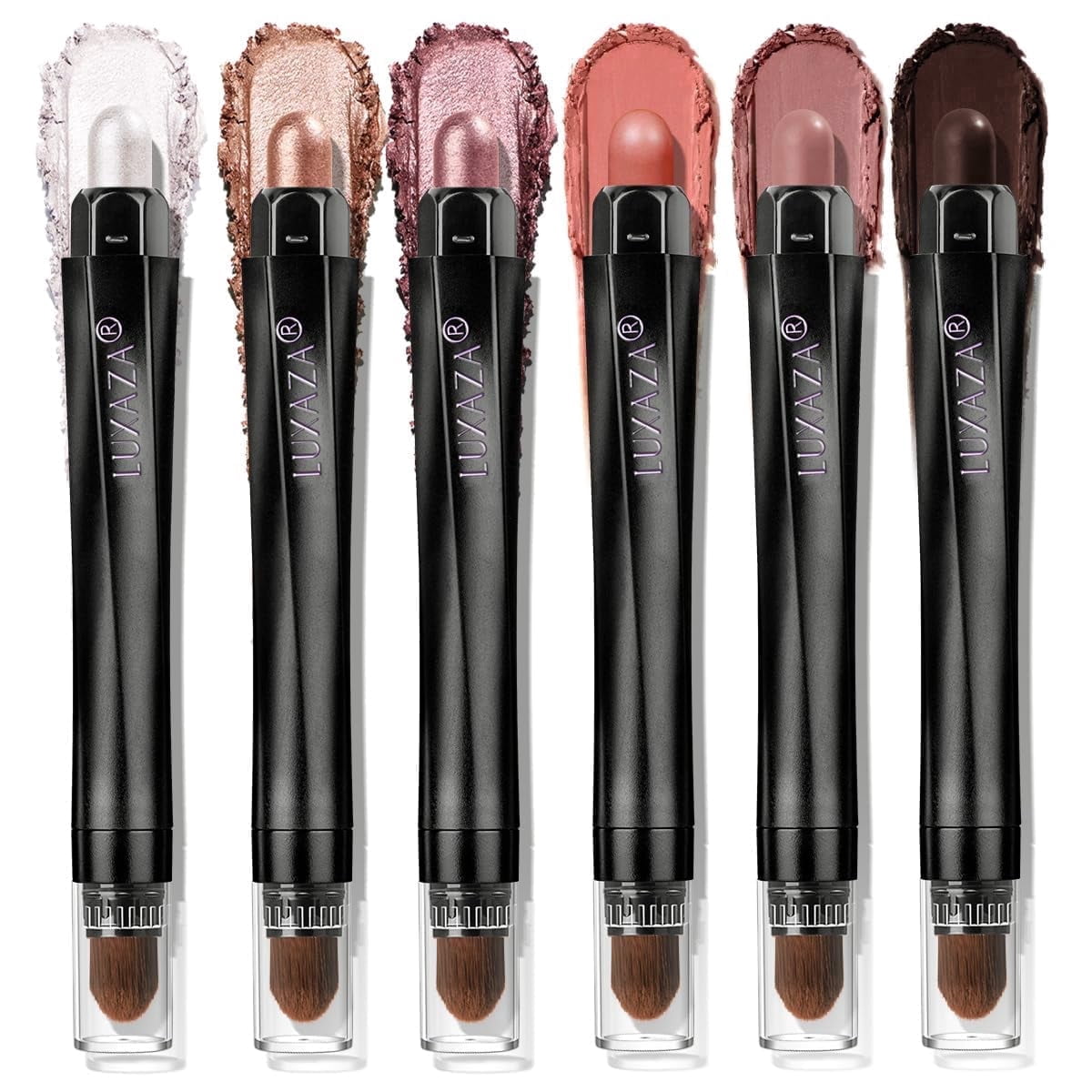 LUZAXA, Cream Eyeshadow Stick, 6PCS, Beige, Long-lasting - Walmart.com
