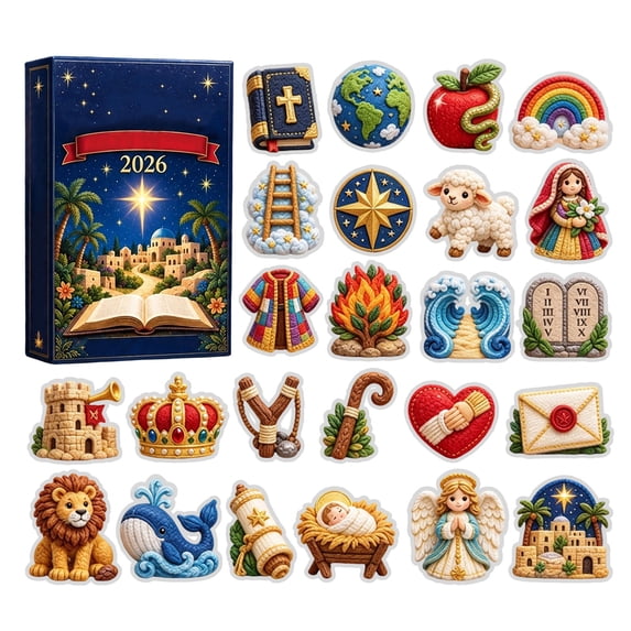 LUZBLSM Bible Story Christmas Advent Calendar 2026, 24 Days Countdown ...
