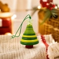 Diy Rooftop Designs LUZBLSM Christmas Button Tree Ornament, 3D Layered Green Plastic Cone ...