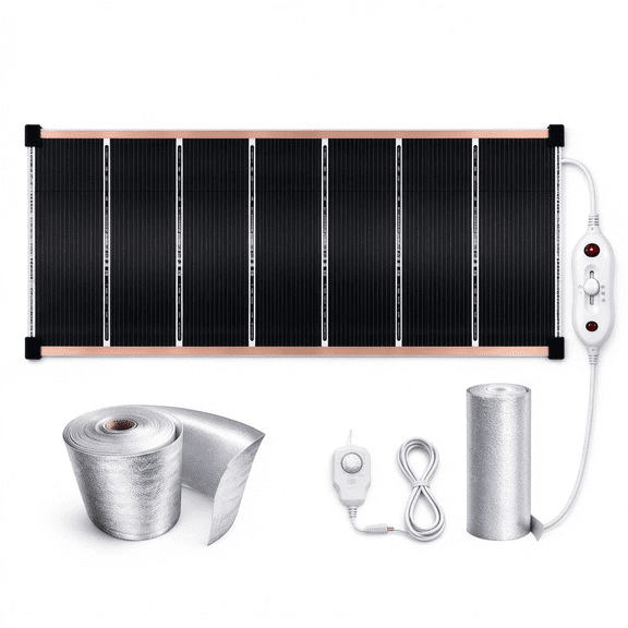 LUZBLSM Graphene Electric Heating Film Wall Sticker, Heating Panel With Controller and Reflective Film, Indoor Wall Heater for Home Room and Office Warmth