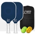 thumbnail image 1 of LUZZ Carbon Fiber Pickleball Paddle Set of 2 with 4 Balls and Carry Bag, USAPA Approved, T701 Pickle Ball Rackets for All Skill Level, 1 of 9