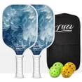 thumbnail image 1 of LUZZ Carbon Fiber Pickleball Paddle Set of 2 with 4 Balls and Carry Bag, USAPA Approved, T707 Pickle Ball Rackets for All Skill Level, 1 of 9