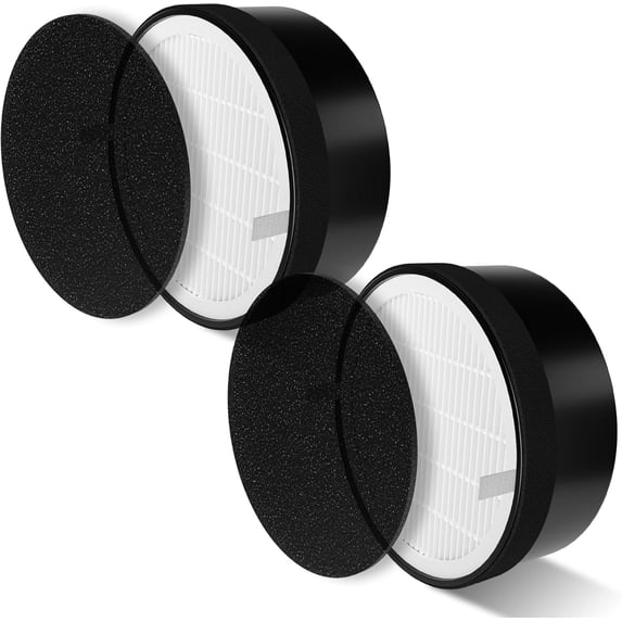 LV-H132 Replacement Filter Compatible with LEVOIT LV-H132 Air Purifier 3-in-1 H13 Grade True HEPA High-Efficiency Activated Carbon Filter Part # LV-H132-RF, 2 Pack