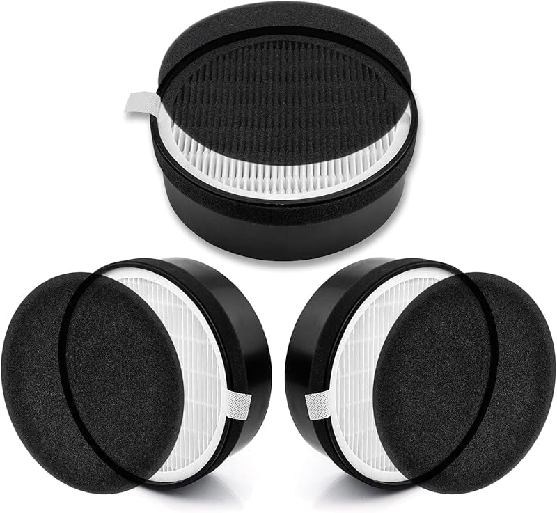 LV-H132 Replacement Filter for LEVOIT Air Purifier Replacement Filter LV-H132-RF, 3-in-1 H13 True HEPA Filter Replacement, 3 Pack