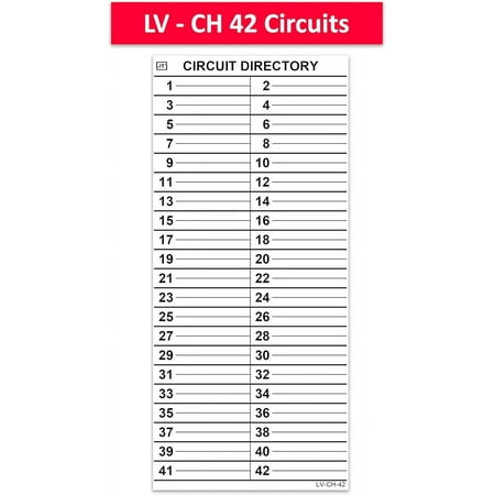 LV Replacement for Eaton Cutler Hammer Electrical Circuit Breaker Fuse Panel Directory Labels Stickers CKTDIR (42 Circuits 2 Pcs)