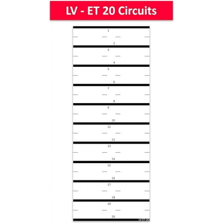 LV Replacement for Eaton Electrical Circuit Breaker Panel Directory Labels/Decals/Stickers CHMS (20 Circuits 2 Pcs)