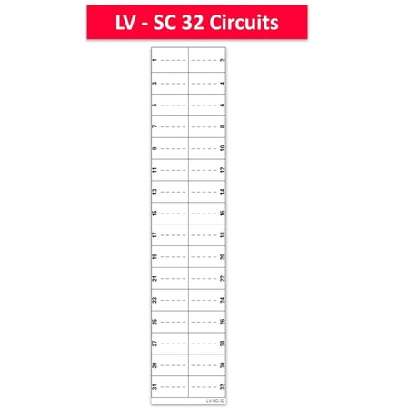 LV Replacement for SquareD Schneider Electrical Circuit Breaker Fuse Panel Directory Labels Stickers LSDL (32 Circuits 2 Pcs)