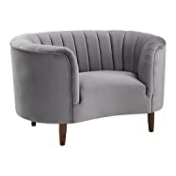 LV00168 - Chair, Gray Velvet - Millephri