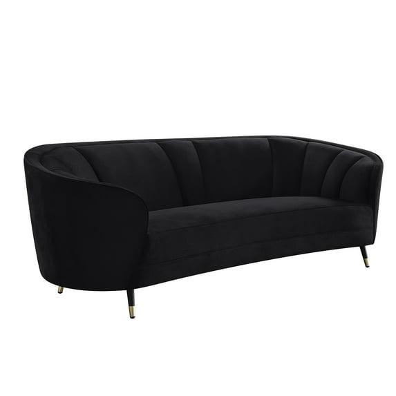 LV00203 - Sofa , Black Velvet - Achim