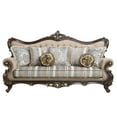 thumbnail image 1 of LV01122 - Sofa w/7 Pillows, Light Brown Linen & Cherry Finish - Ragnar, 1 of 7